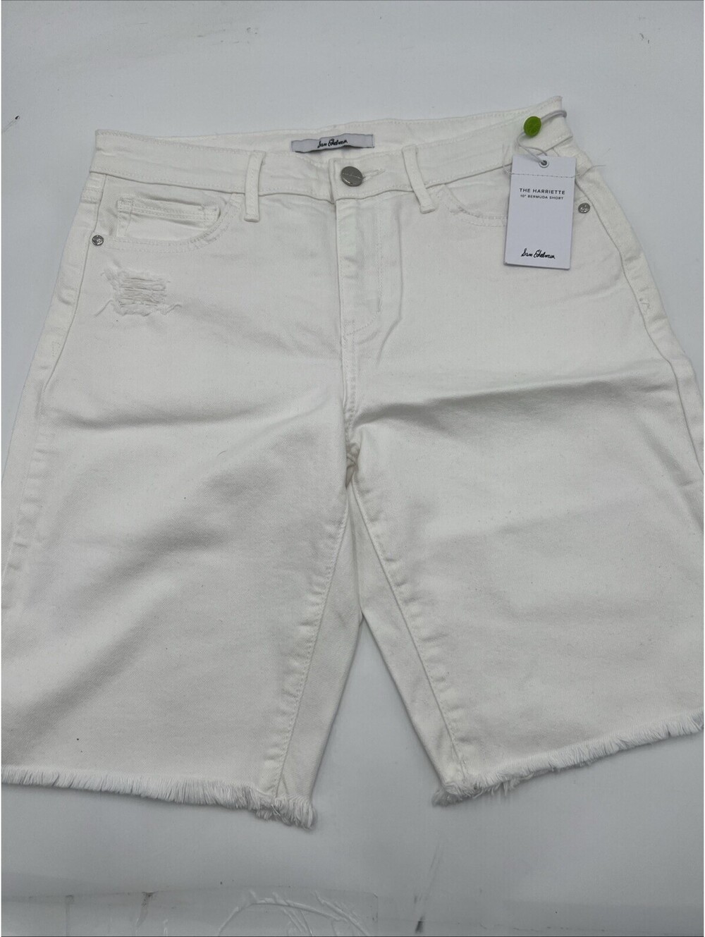 Sam Edelman-The Harriette, 10" - White Bermuda Short Size 27